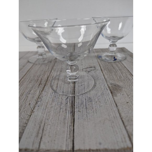 Imperial Candlewick Sundae Glasses 4 5/8" Footed Tumbler Juice Set of 4 - Picture 2 of 6